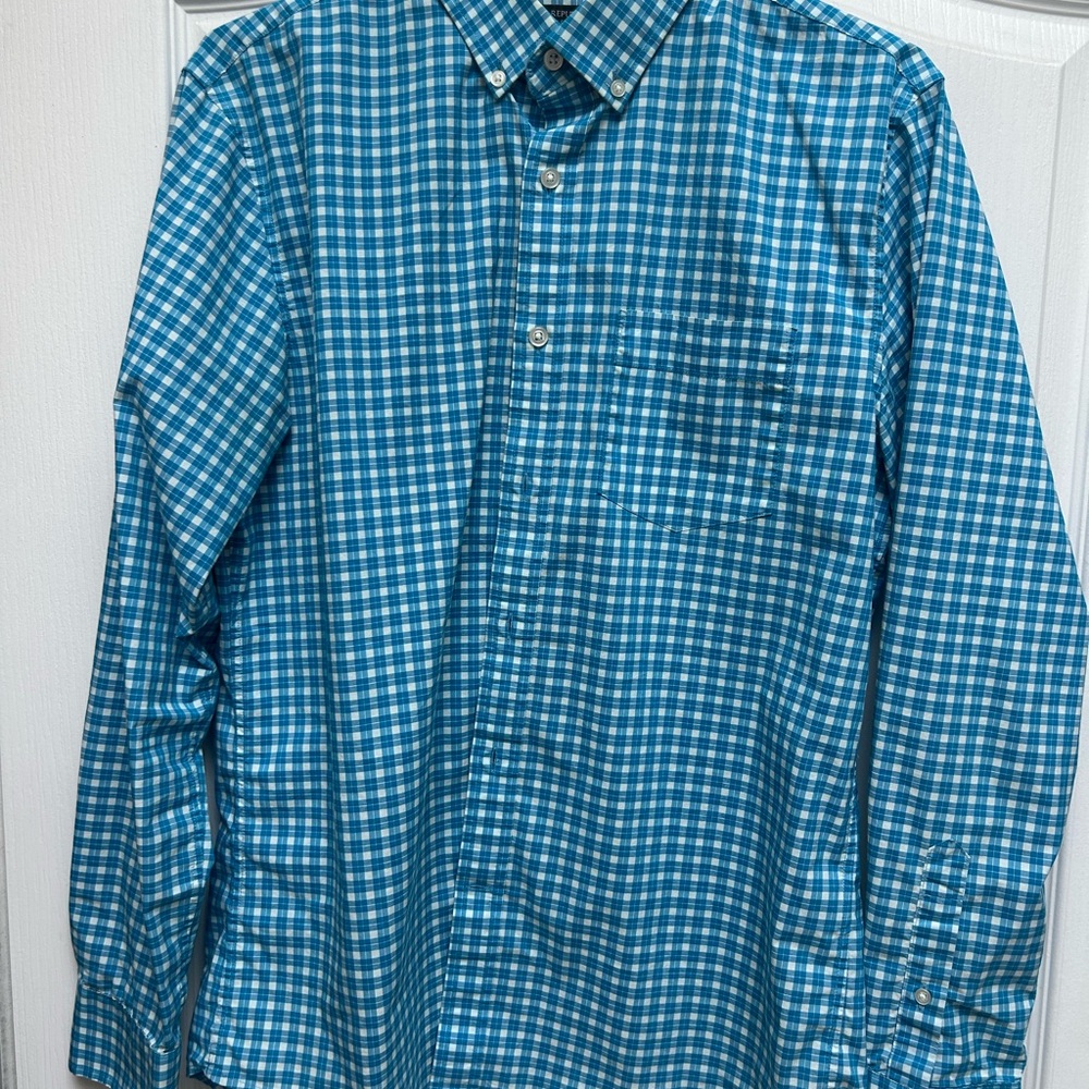 Banana Republic Checkered Button Down Slim Fit size M